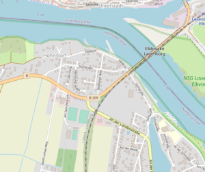 Karte von Hohnstorf im Raum Lauenburg, Einsatzgebiet von Möbeltaxi Lüneburg